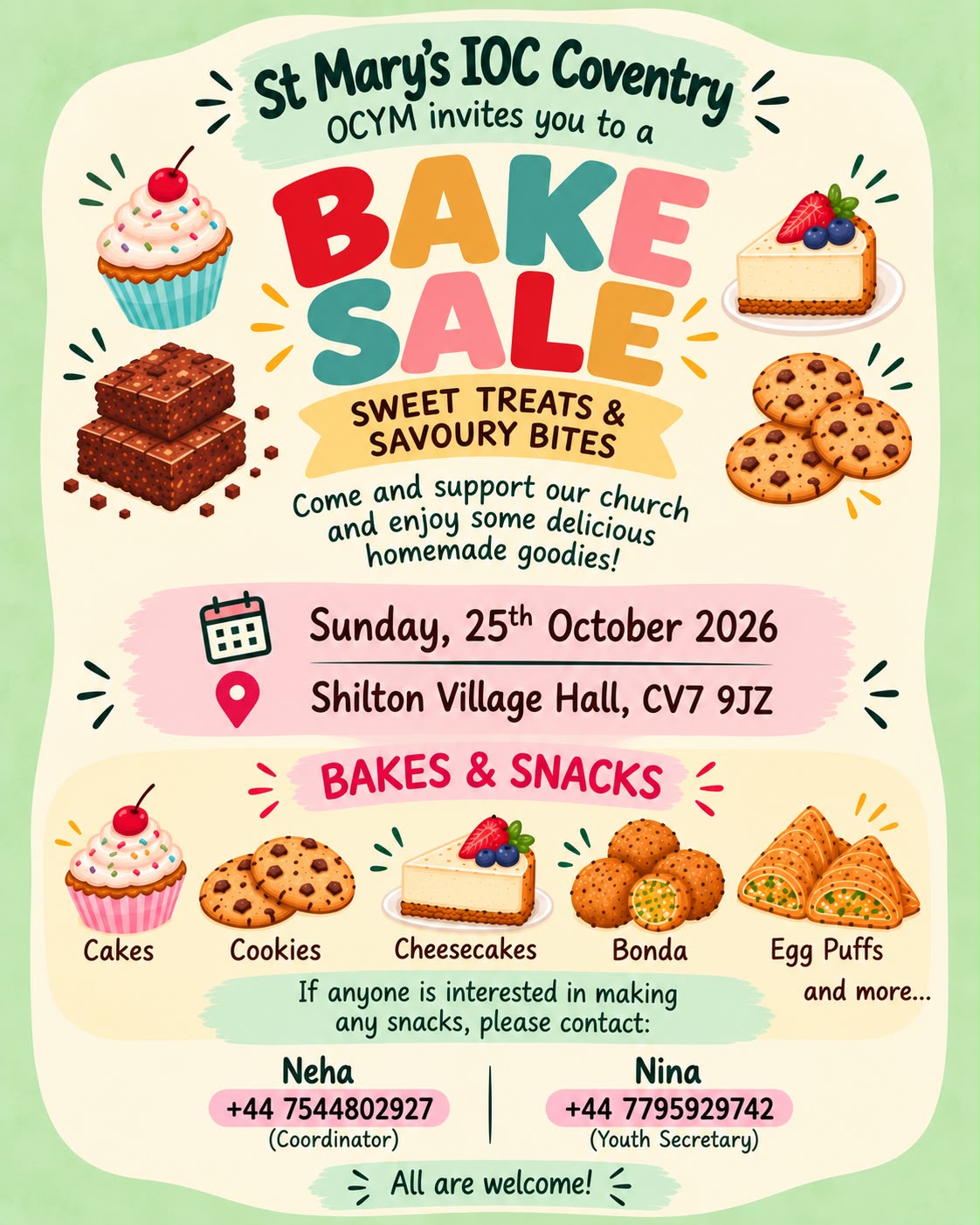 OCYM Bake Sale